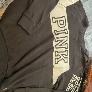 Victoria's Secret PINK Black and White Sweatshirt